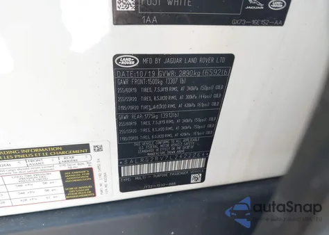 2020 Land Rover Discovery Se from USA, damaged, VIN SALRG2RV7L2422264